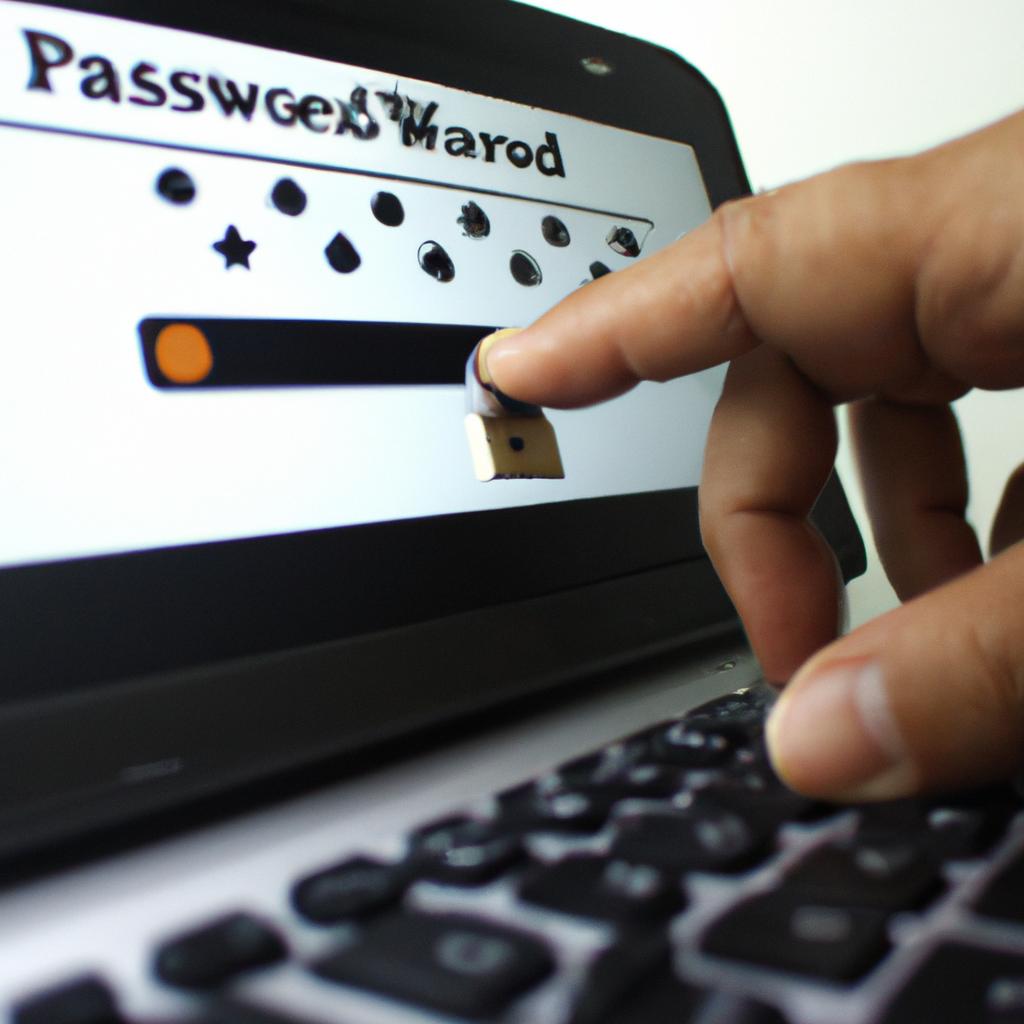 Person using password management software